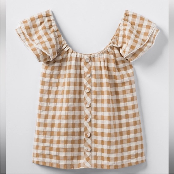 Matilda Jane Annabelle Plaid Off Shoulder Top Size XXL. NWT - Picture 2 of 11